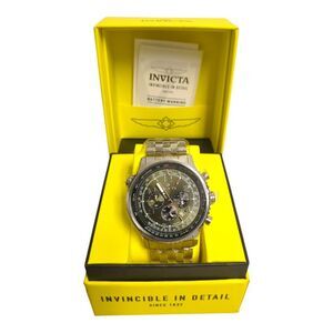 Invicta Men Aviator Stainless Steel, Green Dial, 49080
